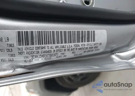 2019 Jeep Compass Sport 4X4 z USA, uszkodzony, nr VIN 3C4NJDAB1KT601871